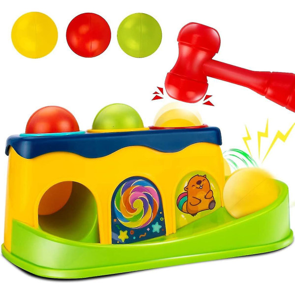 Hammer And Ball Drop Leksaker För 1 år gamla Pojkar Flickor Spädbarnspresenter - Pound A Ball Toddler