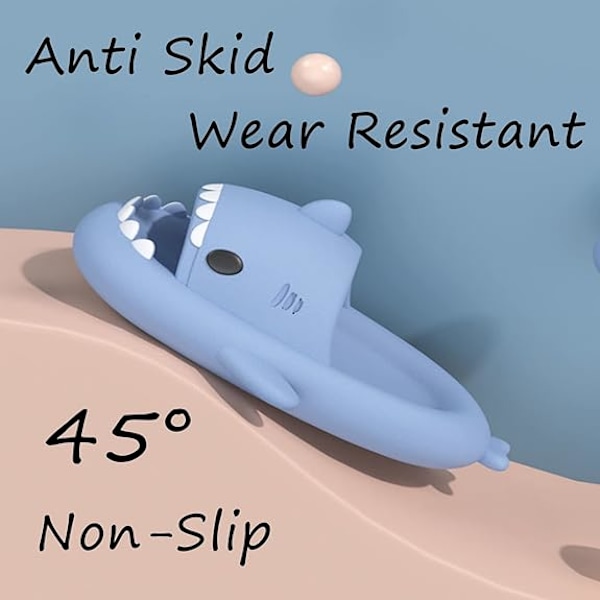Tegneserie Haj Flip Flops, Skridsikre Tykke-Sålede Strand Flip Flops, Hurtigtørrende Sjove Pool Sandaler Matcha green 40/41