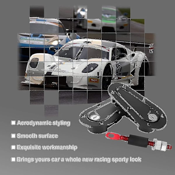Flush Hood Latch & Pin Kit - Sort Universal Race Car Motorhjelm Latch Latch Kit-sfygv