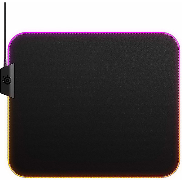 Qck Prism Cloth Gaming Musmatta - 2-zons RGB-belysning - Realtids-händelsebelysning - Optimerad för spelkänslor - Storlek M (320
