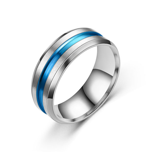 1 stk rustfritt stål ring menn kvinner designer blå farge dating ringer gave til tenåringer fidget spinner ringer Azul 6