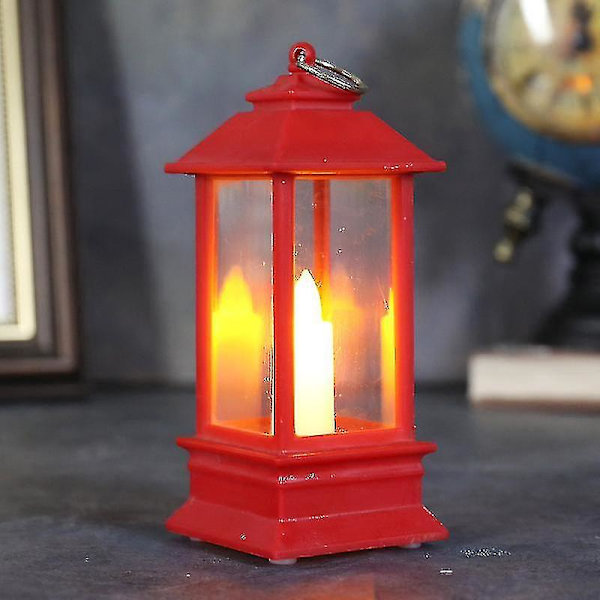 Julsimuleringsflamma Ljus Jul Halloween Liten Vindlampa Led Ljussatt Ljusstake Ljus Nattlampa Juldekoration (röd) (1 st)