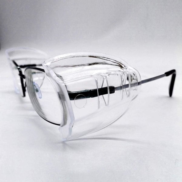 30 par sikkerhedsbriller Sideskærme Store, Slip på sideskærme, Passer til små til mellemstore brillestel Klar