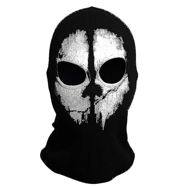 Ghost-naamio - Balaclava moottoripyöräily paintball yksi koko väri musta