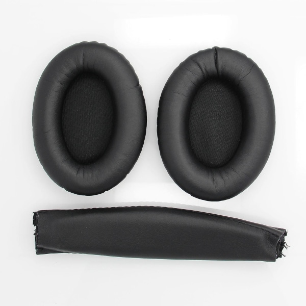 Øreputerputer Erstatning For Bose QuietComfort 15 /QC15 Hodetelefonhylse + Hodebjelke + Med Merke Linje Hodetelefonhylse Øremuffe Svamp Øremuffe