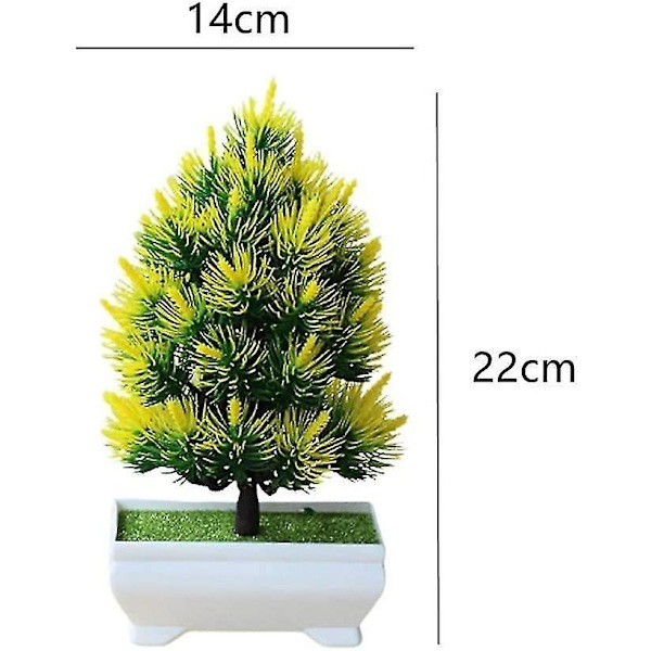 Konstgjorda Växter I Kruka - Plastblomkruka - Dekoration För Inomhus Och Utomhus - Hembalkong Eller Kontor Gul