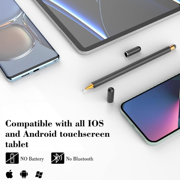 Stylus Penn For Ipad, Kapasitiv Touchscreen Blyant Magnetic Cap, High Sensitivity & Fine Point Universal For/iphone/ipad Pro/mini/