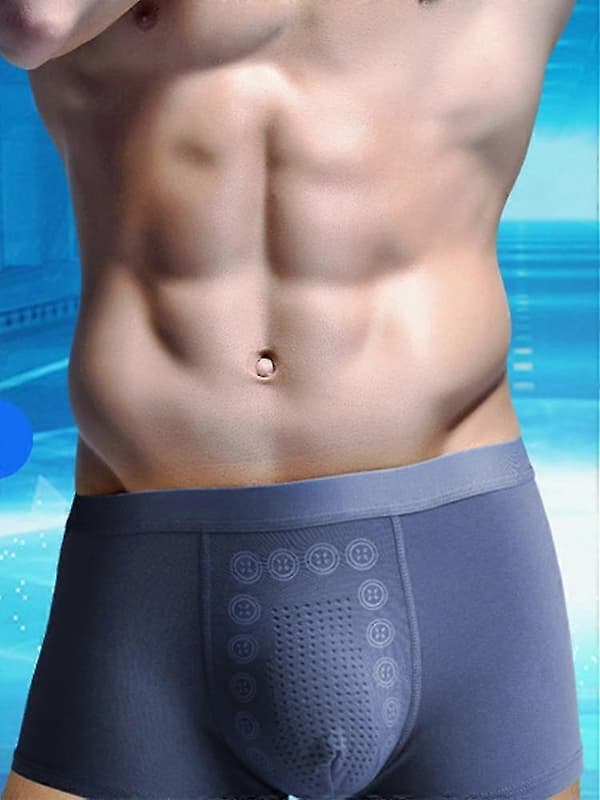 Sommer Eft Undertøy - Eft Energy Field Therapy Herreundertøy, Magnetisk Terapi Energetic Man Ice Silk Boxer Briefs Black L