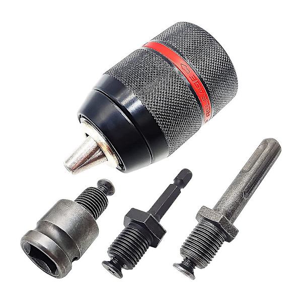 1,5-13 mm nøglefri borepatron 1/2 tommer-20unf med Sds-plus 1/4 tommer sekskant 1/2 tommer stiknøgleadapter