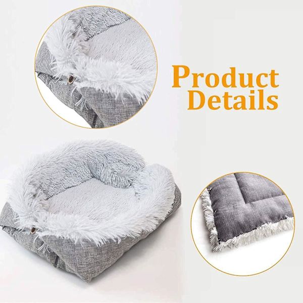 Kattkudde Säng Supersoft Självvärmande Hundbädd Vikbar Omvandlingsbar Självvärmande Plysch Ca
