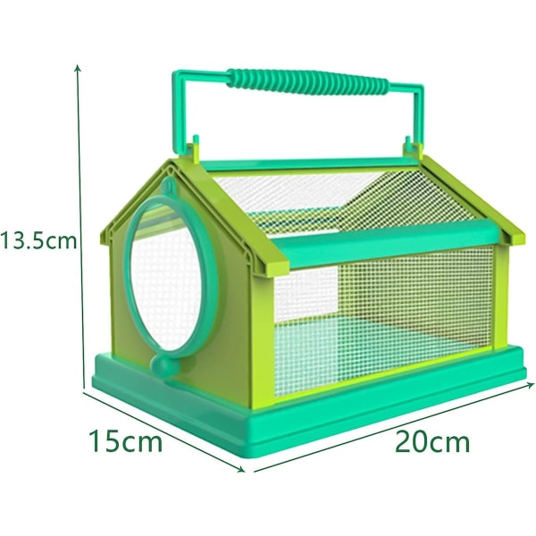 Insektobservationsboks, Udendørs Bug Insect Viewer Forstørrelsesboks, Bærbar Gør-det-selv åndbar Insektsamler Habitat For Kids Science