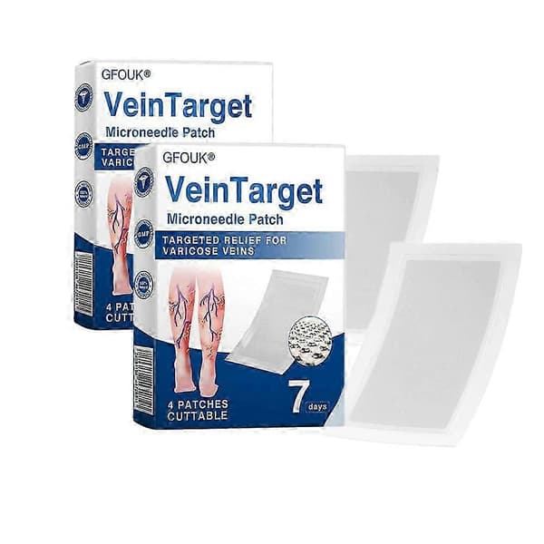 VeinTarget Microneedle Patches Benvårdslappar_jsaf1 8Patches=2Box