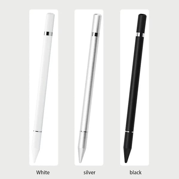 2-i-1 styluspenna med skrivfunktion, vit, enkelpack. black