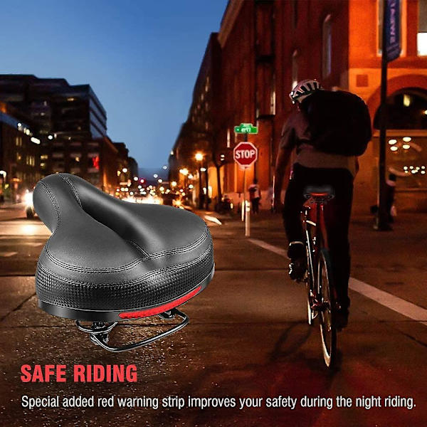 Cykelsaddel - Cykelsaddel Cykelsæde Cykling Pude Pude Stødabsorberende Design Stor Crday Gave
