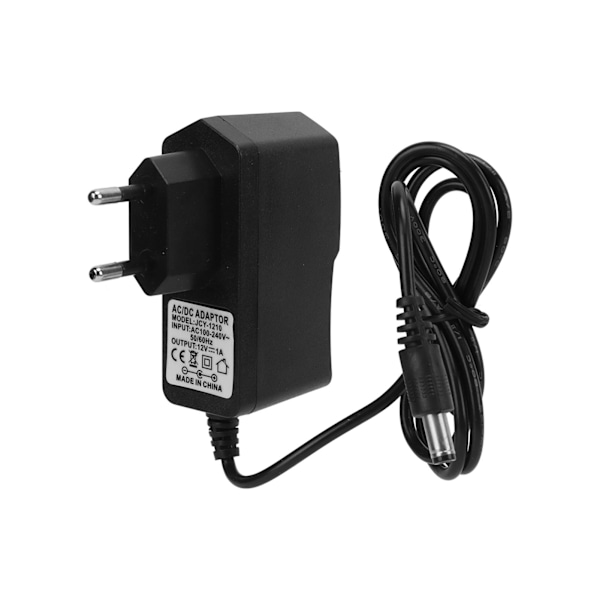12V 1A Strømforsyningsovervåking Erstatningsstrømforsyning 100~240V EU-kontakt