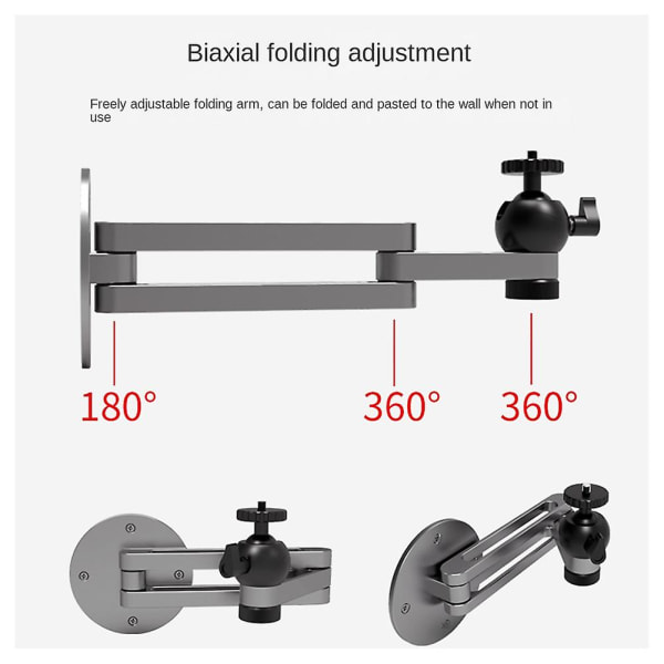 Projektor Väggfäste Konsol Flera Vinklar Justerbar Fällbar Väggstöd Aluminiumlegering Väggfäste