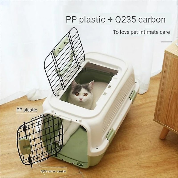 Pet Airways Box Dyrebur Portable Reisekontrollboks Små Hunder I-bil Luftboks
