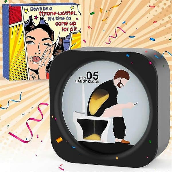 Julklappar för män Julkul toalett sand timer bajs presenter, vuxen presenter