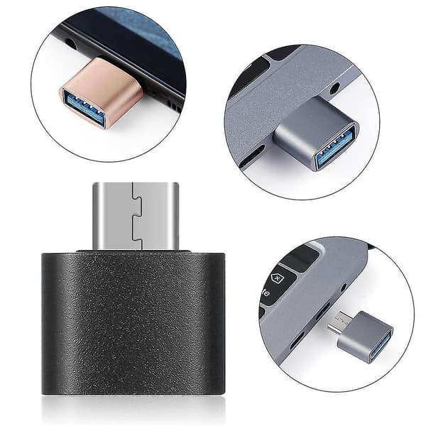 4 st metall USB-C 3.1 typ C till USB 3.0 OTG-konverteradapter för Android