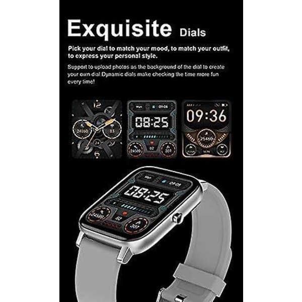 Smart Watch, 1,69 tuumaa Full Touch, Bluetooth ilmoitus, verenpaine, monipuolinen terveysseuranta