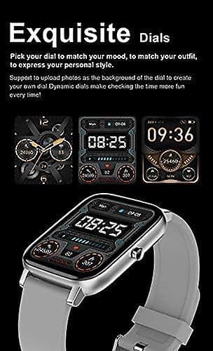 Smartklocka, 1,69 tum Full Touch, Bluetooth-notiser, Blodtryck, Allround Hälsospårare