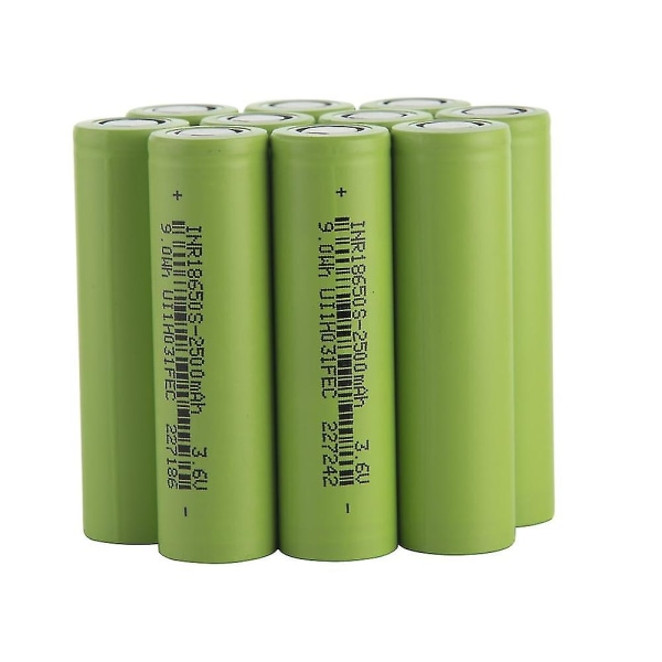 2 stk. 2500mah 3c 18650 3.7v Li-ion Power Battery Cell Genopladelig 7.5a Anvend Oelektrisk Cykel Ebike Scooter