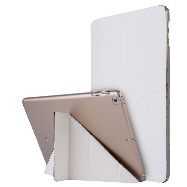 Origami Silke-stil PU-etui med hvidt stativ til Apple iPad 10.2 (2019)