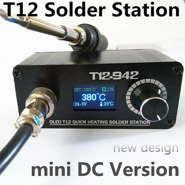 T12-942 Oled Mini Sing Stat Digital Elektronisk Lödkolv Vers Bärbar Utan Sup