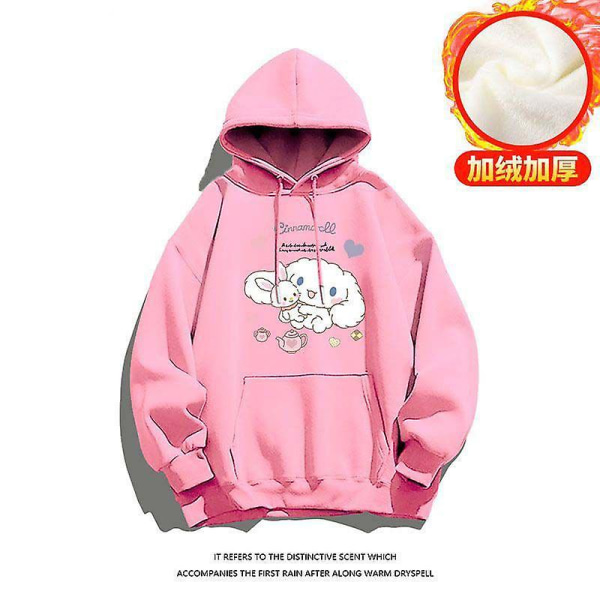 Kawaii Cinnamoroll Hoodies Pojkar Flickor Sweatshirt Söt Anime Långärmad Lös Hood Top Barn Pullovers Barn Kläder