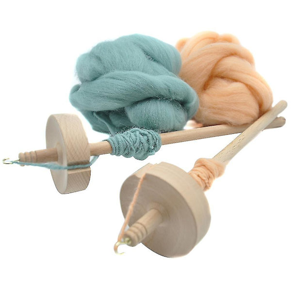 Fallspindel Topp Virvel Garn Spin Hand Carved Träverktyg Present För Nybörjare