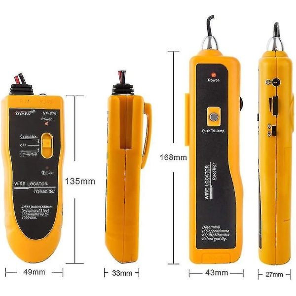 Nf-816 Underjordisk Kabeltrådssøger Med Øretelefoner