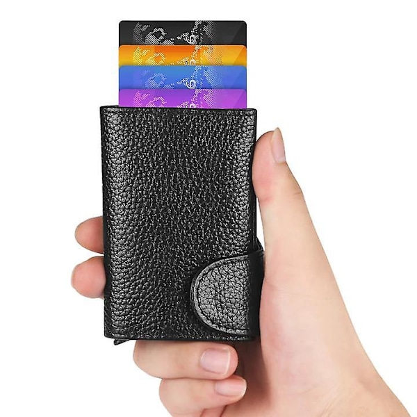Bitmore RFID-blokerende pung i 100 % ægte læder