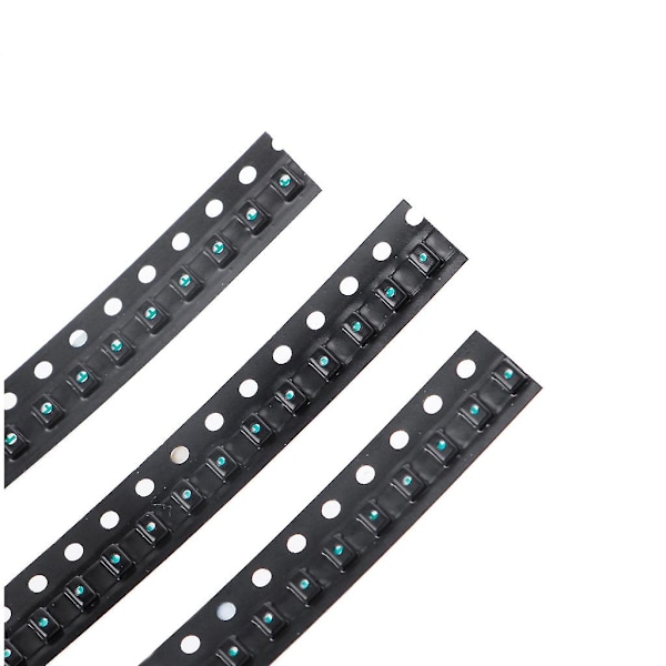 100 stk 5 farger Smd 0805 LED-lys rød grønn blå gul hvit assortert sett