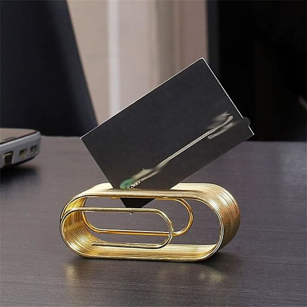 Metal Visitkort Holder Display Stativ Fotoholder Skrivebords Memo Holder Holder Kort Skrivebord Beskeder Håndværk (Farve: D, Størrelse