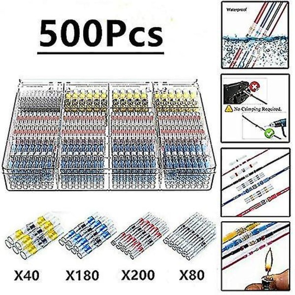 500 stk elektrisk tinner lodde krympestrømpe, Maidodo tetning