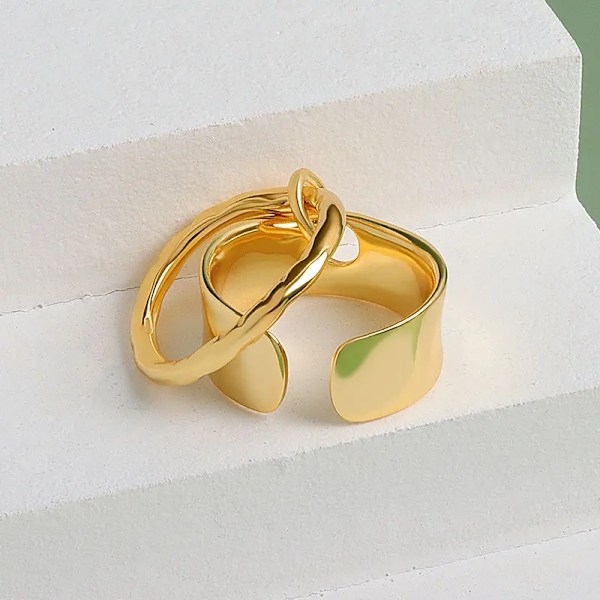 Silver ring man woman double thread round vintage fashion wedding jewelry open adjustable fashion 2022 gift R0045