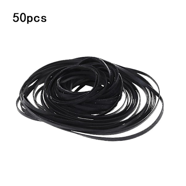 50 stk Universal Mix Kassett Tape Maskin Belter Assortert Vanlig Driv Flat Gummibelte For Cd Dvd Opptakere Walkman
