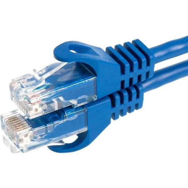 10m Blue Snagless Cat5e Ethernet-kabelnätverk High Speed ​​Patch-sladd kompatibel med router, modem, smart-tv, pv, bärbar dator och konsol