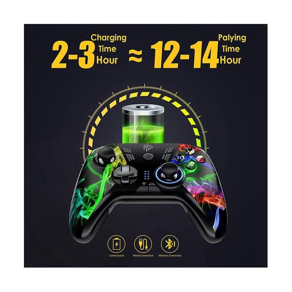 9110 Trådløs Blændende Farve Spilcontroller Tilpassede Knapper Joystick Gamepad Til Windows 7 1