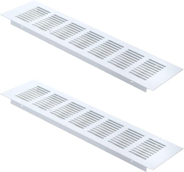 12 X 3 Tommer / 300 X 80 Mm Rektangulær Form Mesh Luftventil Til Skab Sko Skab Hardware Tilbehør Ventilation Dæksel, Med Montering