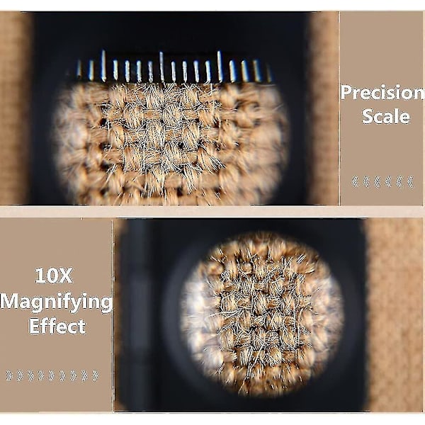 10x forstørrelsesglas sammenklappelig forstørrelsesglas tråd tæller linned tester universel bærbar