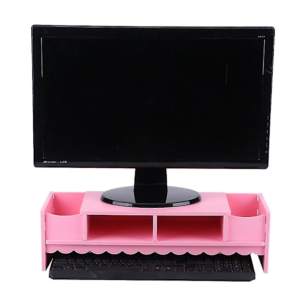 Monitor Høydeforhøyet Hylle Skrivebord Tastatur Organizer Hylle Høydeforhøyet Hylle For Bærbar Datamaskin Stasjonær Datamaskin