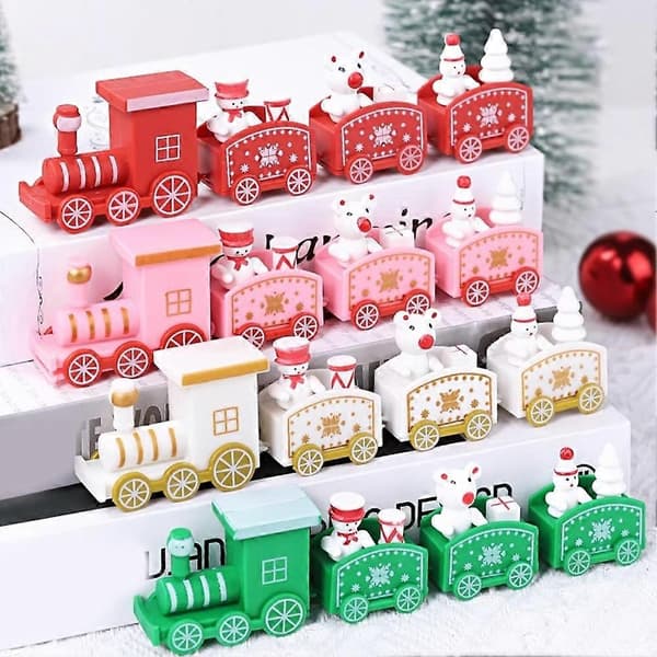 Julekagepynt Ornament Plug-in Minitog Ny: U7W4 Red 1pcs