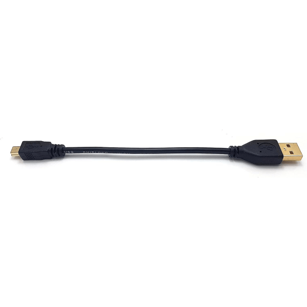 Maincore 15 cm lång guldpläterad USB till mini USB kabel för bil gps(sat navigering), digitalkameror, mp3-spelare, röstinspelare, musikal
