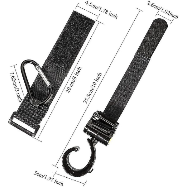 4 stycken barnvagnskrokar Buggy Hooks Väska Krokar Fäst dina shoppingkassar säkert