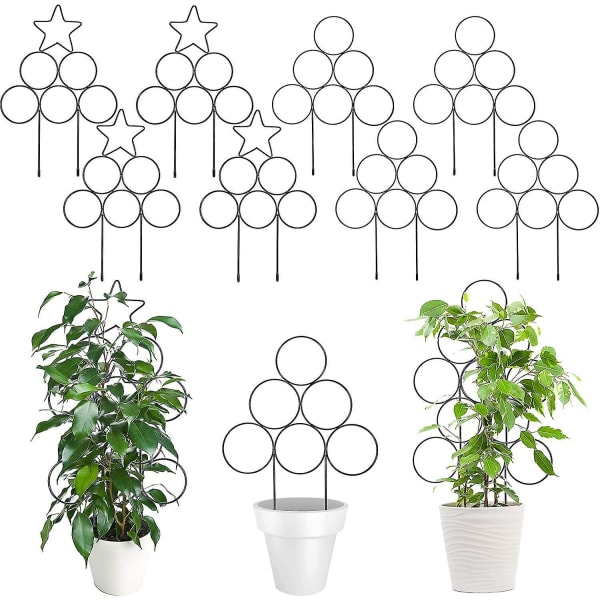 8 Pakker Indendørs Trellis Lille Trellis Til Potteplanter, 15,7 Tommer Stabelbar Husplante Trellis Til Klatreplanter, Indendørs Plante