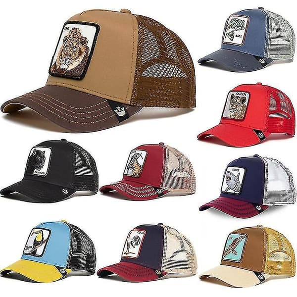 Mesh Cap Sommar Baseball Cap Trucker Cap 1 st - storlek: svart panter