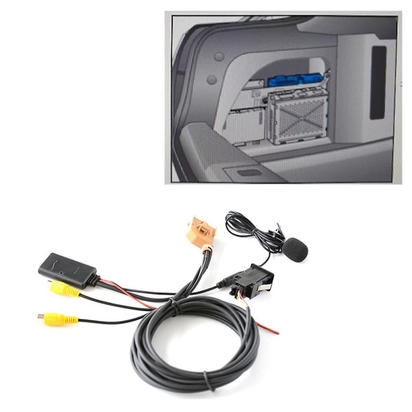 12v Mmi 2g Bil Bluetooth Aux Kabel Adapter Musikk Lyd Mikrofon For Q7 A6 A8 2006-2008 J523