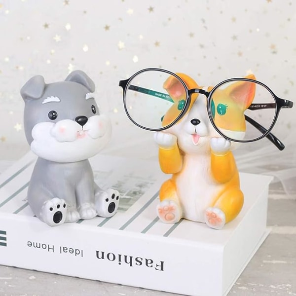 Sjove brillestel Display Stand - Hjemmekontor dekorative brillertilbehør (Schnauzer)