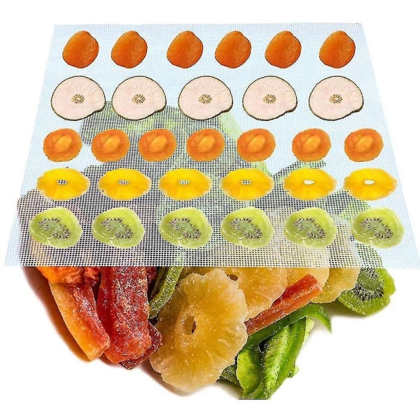 10 stk Non Stick Silikon Dehydrator Ark, For Frukttørker Dumpling